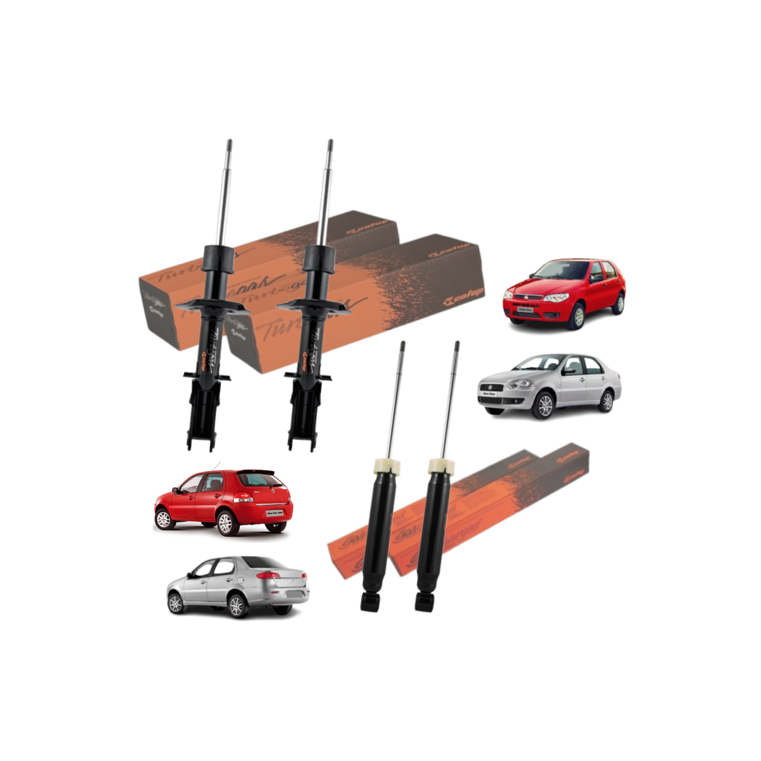 JUEGO 4 AMORTIGUADORES FIAT
