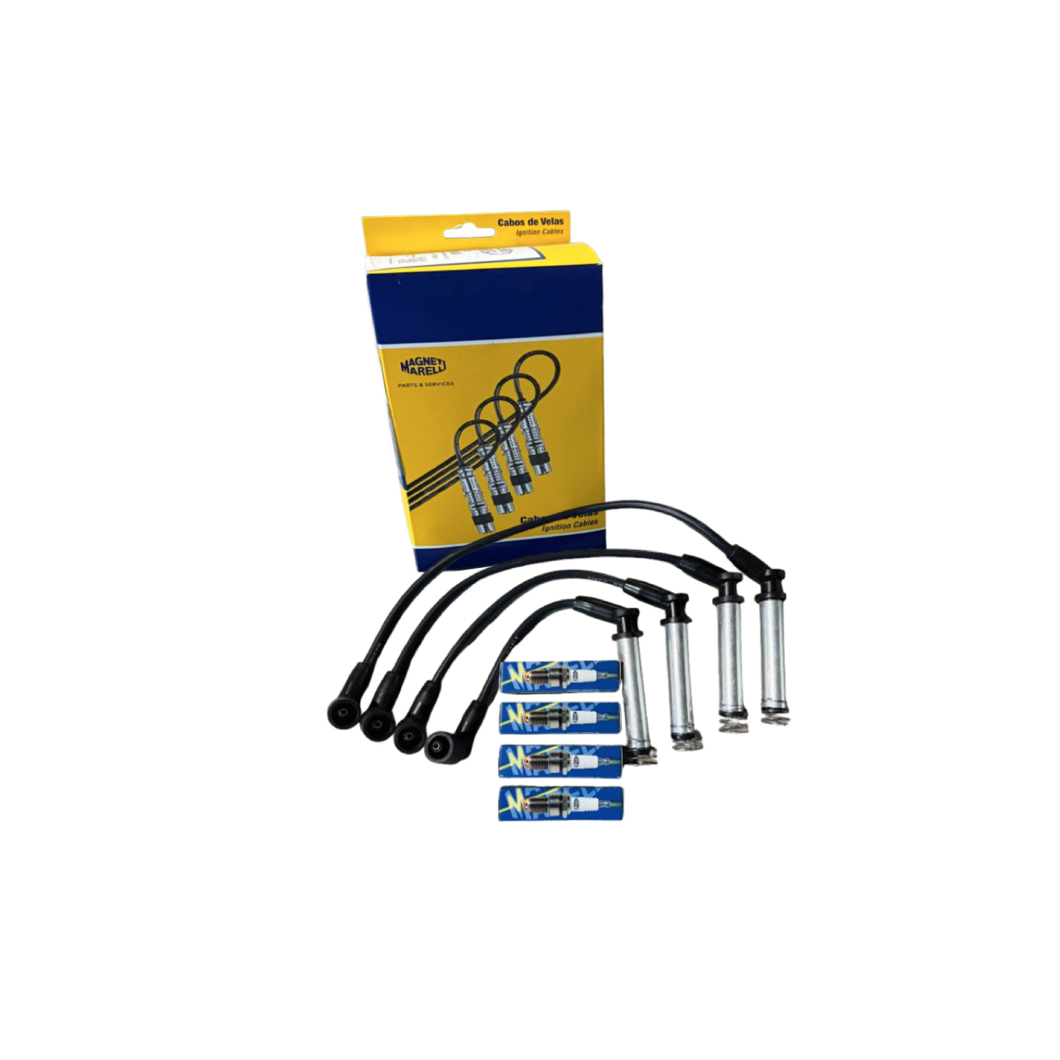KIT DE CABLES + BUJIAS – MAGNETI MARELLI