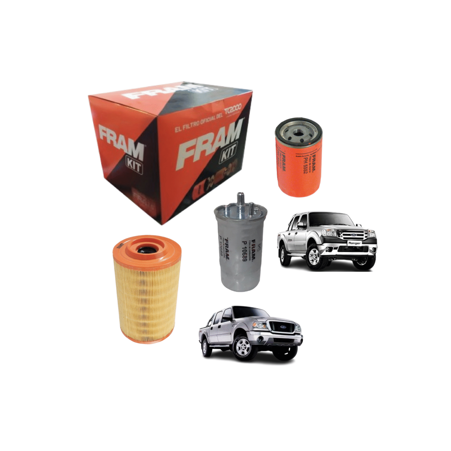KIT 3 FILTROS P/ FORD RANGER 3.0